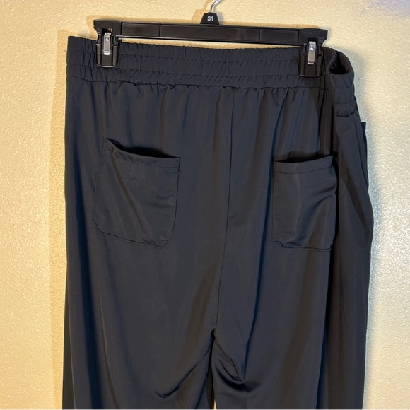Maxe Collection Pants Black Plus Size 2X Elastic Waist Pockets Wide Leg Career - Picture 10 of 15